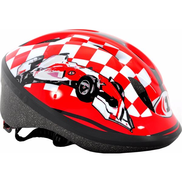 Casque de vélo garçon rouge Formule 1 Taille XS 48 à 52 cms Oxus