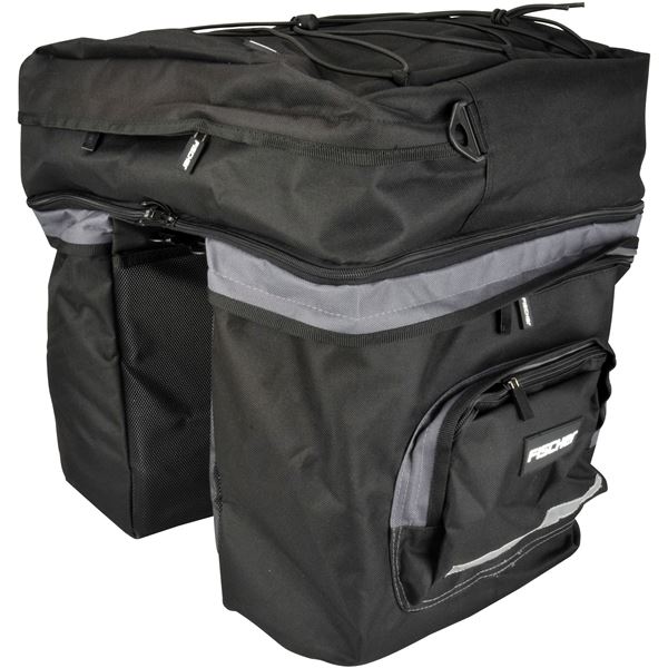 Sacoches 3 compartiments pour porte-bagage de vélo et sac à dos 2 en 1 Fischer